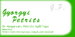 gyorgyi petrits business card